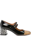 Chie Mihara 55mm Geometric-block Heel Pumps In Black