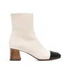 Chie Mihara 55mm Metallic-block Heel Cap-toe Ankle Boots In Multi