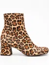 Chie Mihara 60mm Muki Leopard-print Block-heel Ankle Boots In Brown