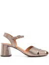 Chie Mihara 60mm Roley Sandals In Gold