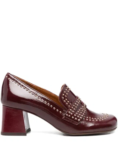 Chie Mihara 60mm Studded Block-heel Pumps In Red