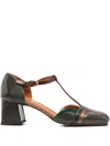 Chie Mihara 60mm T-bar Block-heel Pumps In Gray