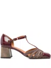 Chie Mihara 60mm T-bar Block-heel Pumps In Red