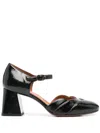 Chie Mihara 51mm Panelled-leather Pumps In Black