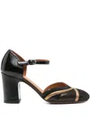 Chie Mihara 65mm Merman Leather Ankle-strap Pumps In Black