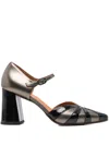 Chie Mihara 65mm Pointed-toe Block-heel Pumps In Gray