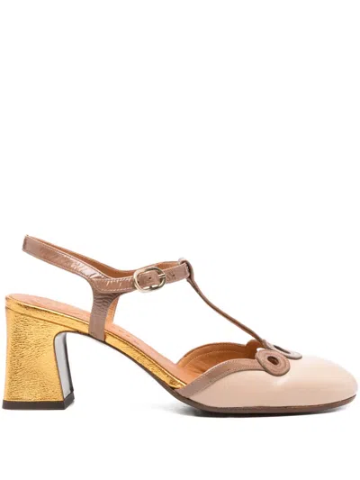 Chie Mihara 70mm Feyl Leather T-bar Heeled Pumps In Neutral