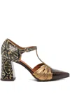 Chie Mihara 70mm Leather Heeled Mules In Brown