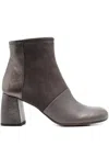 Chie Mihara 70mm Leather Suede Boots In Gray