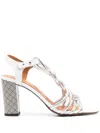 Chie Mihara 75mm Bane Sandals In Silver