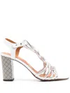 Chie Mihara 75mm Bane Sandals In Silver