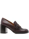 Chie Mihara 75mm Block-heel Leather Mules In Red