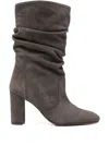 Chie Mihara 75mm Eychel Suede Boots In Gray