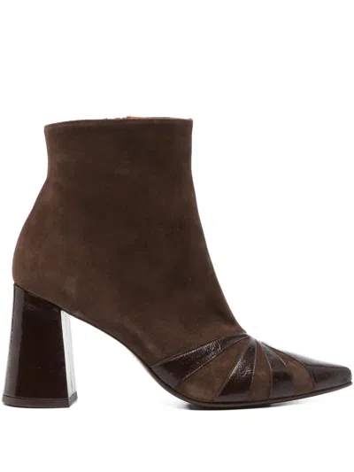 Chie Mihara 75mm Ludrik Suede-leather Ankle Boots In Brown
