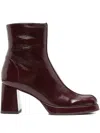 Chie Mihara 75mm Patent-leather Block-heel Boots In Red