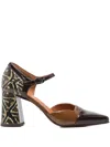 Chie Mihara 75mm Patterned Block-heel Pumps In Multi
