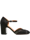 Chie Mihara 80mm Ankle-strap Block-heel Pumps