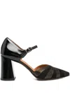 Chie Mihara 80mm Leather Ankle-strap Pumps In Black