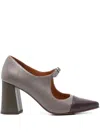 Chie Mihara 80mm Lusitai Block-heel Cap-toe Pumps In Multi