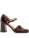 Chie Mihara 85mm Block-heel Buckle Pumps In Red