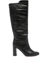Chie Mihara 85mm Crocodile-embossed Knee-high Boots In Black
