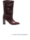 Chie Mihara 85mm Exis Leather Block-heel Boots In Red
