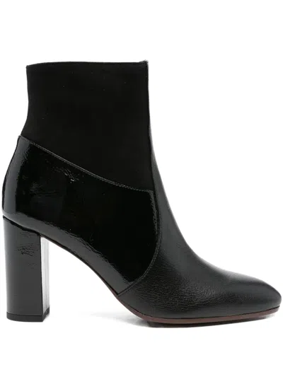 Chie Mihara 85mm Eytu Patent-leather Block-heel Boots In Black