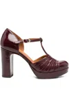 Chie Mihara Yaisu Pumps In Bordeaux Leather In Red