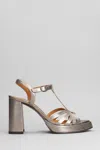 Chie Mihara Cafra 44 Sandals In Gunmetal Leather In Gunmetal