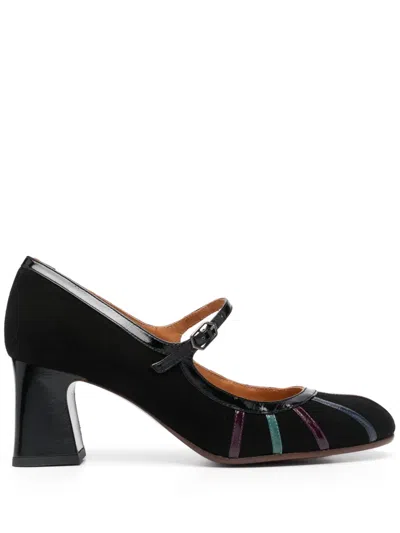 Chie Mihara Aguta 70mm Suede Pumps In Black