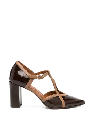 Chie Mihara Aware T-bar Patent Leather Heeled Pumps In Multi