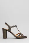 Chie Mihara Babi 44 Sandals In Gold Leather In Brown