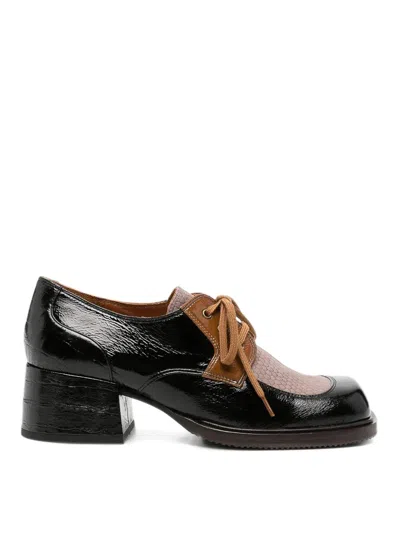 Chie Mihara Baiana Lace-up Leather Pumps In Black