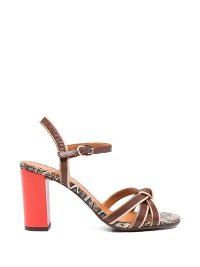 Chie Mihara Ballah Knotted Leather Sandals In Brown