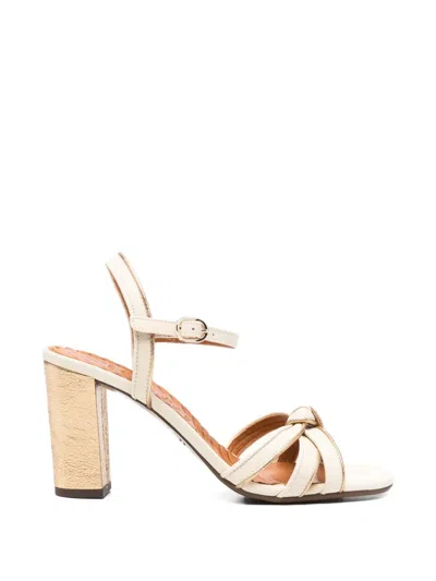 Chie Mihara Ballah Knotted Leather Sandals In White