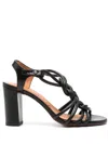 Chie Mihara Bane 85mm Leather Sandals In Black