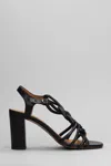Chie Mihara Bane 85mm Leather Sandals In Black