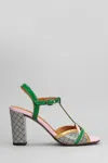 Chie Mihara Woman Sandals Green Size 6 Leather In Multi
