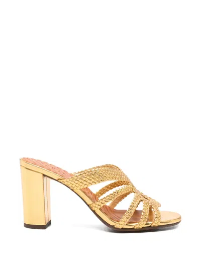 Chie Mihara Beloni Woven Metallic Sandals In Gold