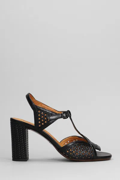 Chie Mihara Bessy Perforated-panels Sandals In Black