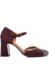 Chie Mihara Block-heel Ankle-strap Pumps In Red