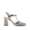 Chie Mihara T-strap Heeled Pumps In Gray