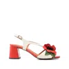 Chie Mihara Flower Heeled Sandals In Red