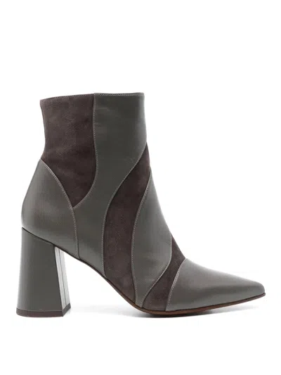 Chie Mihara Lupesa 85mm Leather Ankle Boots In Grey