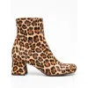 Chie Mihara 60mm Muki Leopard-print Block-heel Ankle Boots In Brown