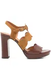 Chie Mihara Caliga Scalloped Strap Sandals In Multi