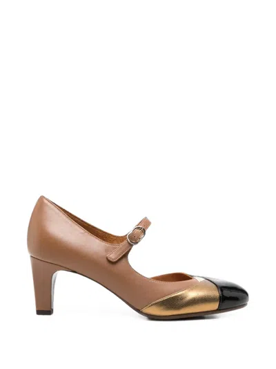 Chie Mihara Colour-block Buckle-fastening Pumps In Black