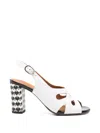 Chie Mihara Cutout Patterned Sandals In White
