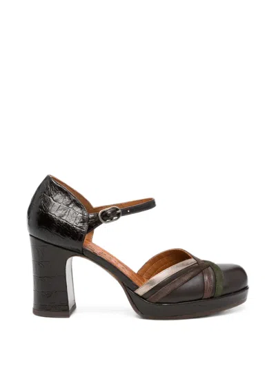 Chie Mihara Dedana Panelled Heeled Pumps In Brown