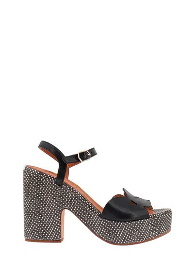 Chie Mihara Suede Sandals In Black